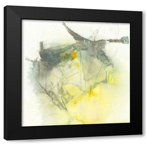 Citron Twist I Black Modern Wood Framed Art Print by Goldberger, Jennifer