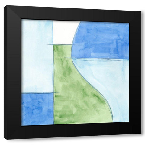 Patch II Black Modern Wood Framed Art Print by Holland, J.