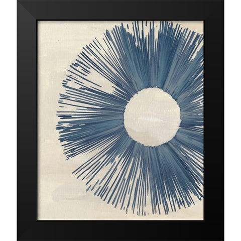 Blue Burst I Black Modern Wood Framed Art Print by Wang, Melissa