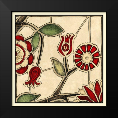 Floral Mosaic II Black Modern Wood Framed Art Print by Meagher, Megan