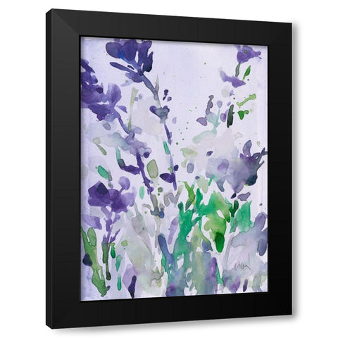 Violet Garden Moment I Black Modern Wood Framed Art Print by Dixon, Samuel