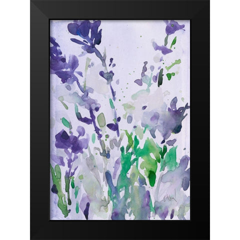 Violet Garden Moment I Black Modern Wood Framed Art Print by Dixon, Samuel