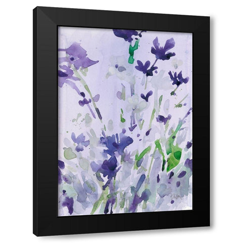 Violet Garden Moment II Black Modern Wood Framed Art Print by Dixon, Samuel