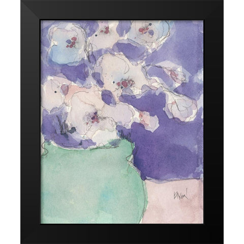 Floral Objects I Black Modern Wood Framed Art Print by Dixon, Samuel