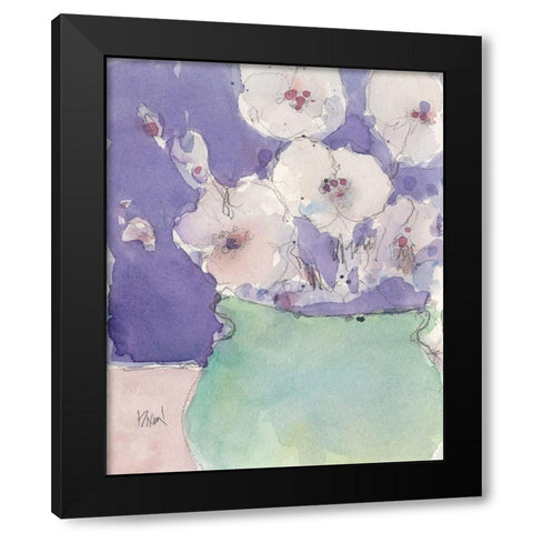 Floral Objects II Black Modern Wood Framed Art Print by Dixon, Samuel