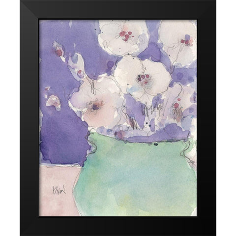 Floral Objects II Black Modern Wood Framed Art Print by Dixon, Samuel