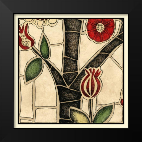 Floral Mosaic III Black Modern Wood Framed Art Print by Meagher, Megan