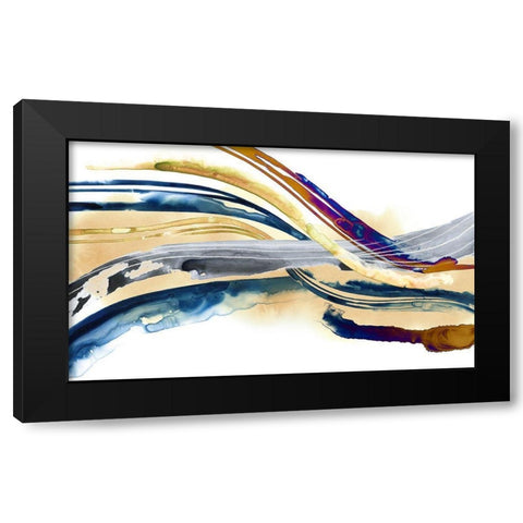 Soundwaves I Black Modern Wood Framed Art Print with Double Matting by Popp, Grace