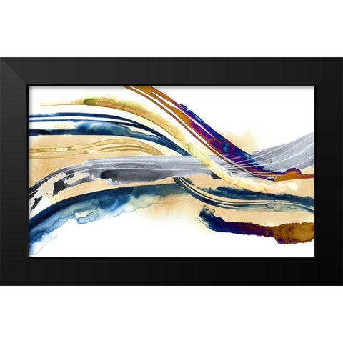 Soundwaves I Black Modern Wood Framed Art Print by Popp, Grace