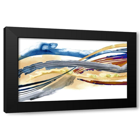 Soundwaves II Black Modern Wood Framed Art Print by Popp, Grace