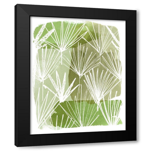 Patch Palms II Black Modern Wood Framed Art Print with Double Matting by Popp, Grace