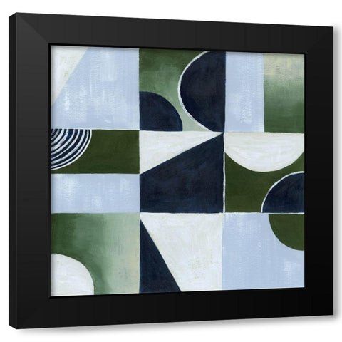 Crop Circles I Black Modern Wood Framed Art Print with Double Matting by Popp, Grace