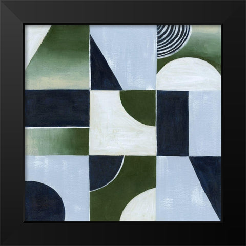 Crop Circles II Black Modern Wood Framed Art Print by Popp, Grace