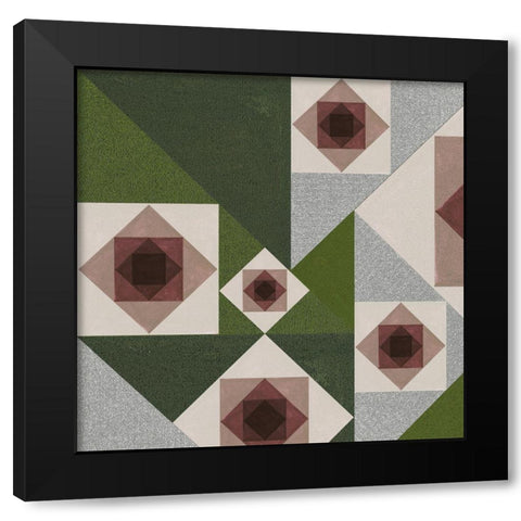 Garden Preview I Black Modern Wood Framed Art Print with Double Matting by Wang, Melissa