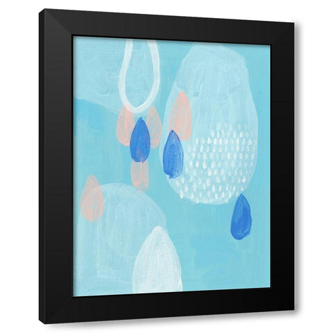 Azure II Black Modern Wood Framed Art Print by Wang, Melissa