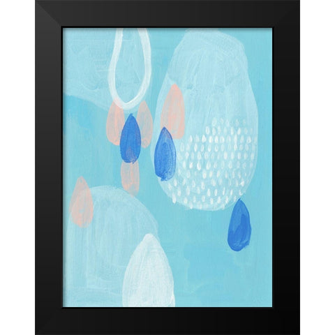 Azure II Black Modern Wood Framed Art Print by Wang, Melissa