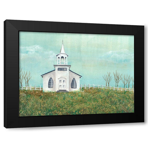 Country Church I Black Modern Wood Framed Art Print by Moore, Regina