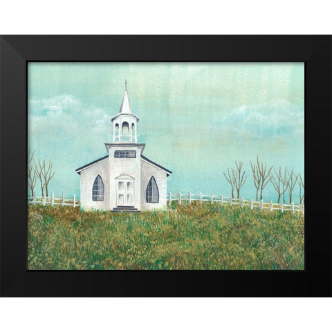 Country Church I Black Modern Wood Framed Art Print by Moore, Regina