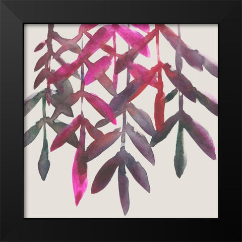 Fuchsia Vine II Black Modern Wood Framed Art Print by Zarris, Chariklia