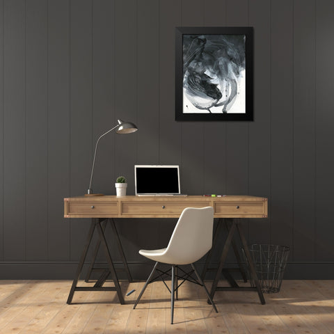 Broken Abstract I Black Modern Wood Framed Art Print by Parker, Jennifer Paxton