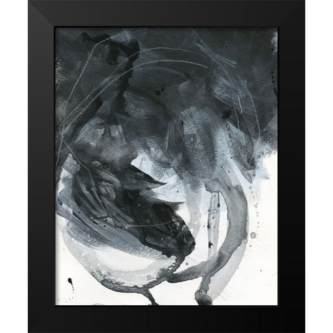 Broken Abstract I Black Modern Wood Framed Art Print by Parker, Jennifer Paxton