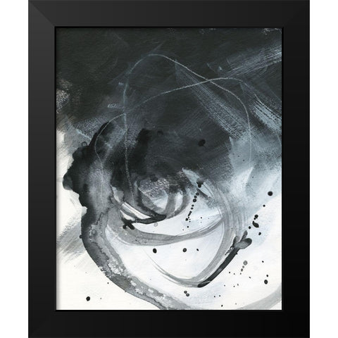 Broken Abstract II Black Modern Wood Framed Art Print by Parker, Jennifer Paxton