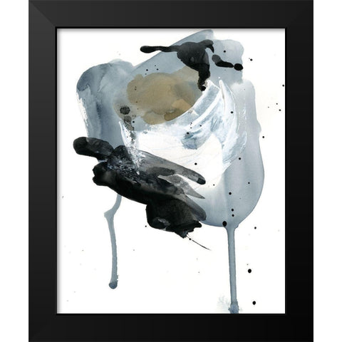 Raku Abstract II Black Modern Wood Framed Art Print by Parker, Jennifer Paxton