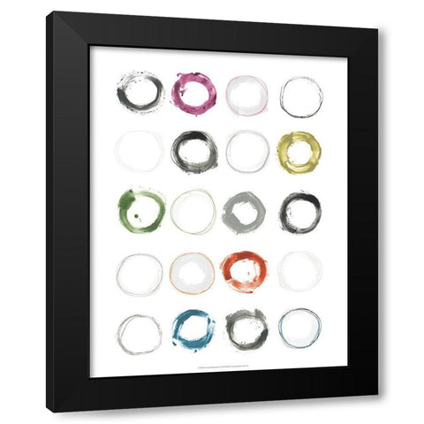 Circular Magnetism I Black Modern Wood Framed Art Print by Vess, June Erica