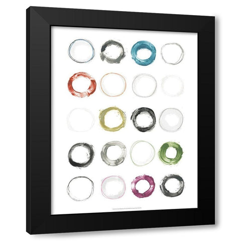 Circular Magnetism II Black Modern Wood Framed Art Print by Vess, June Erica