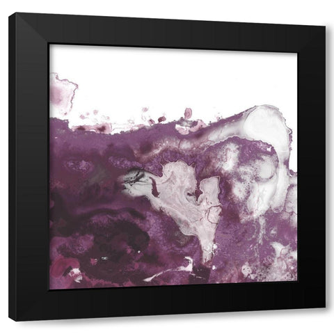 Orchid Wave I Black Modern Wood Framed Art Print with Double Matting by Vess, June Erica
