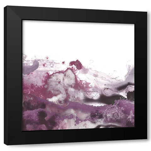 Orchid Wave III Black Modern Wood Framed Art Print by Vess, June Erica