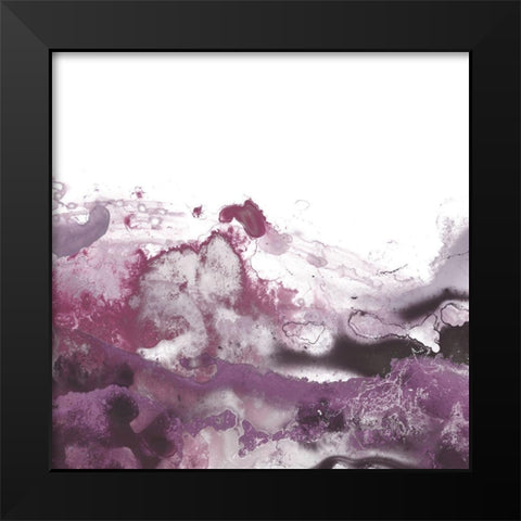 Orchid Wave III Black Modern Wood Framed Art Print by Vess, June Erica