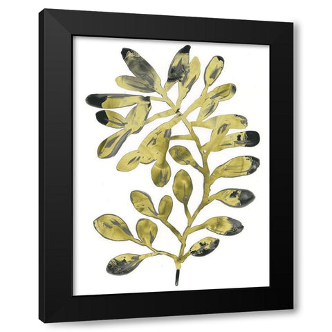 Foliage Fossil II Black Modern Wood Framed Art Print by Vess, June Erica