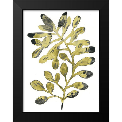 Foliage Fossil II Black Modern Wood Framed Art Print by Vess, June Erica