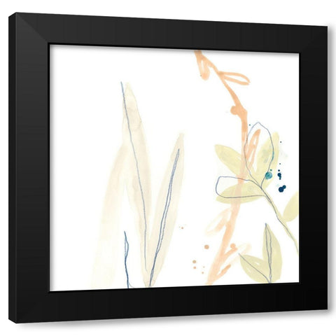 Botany Gesture I Black Modern Wood Framed Art Print by Vess, June Erica