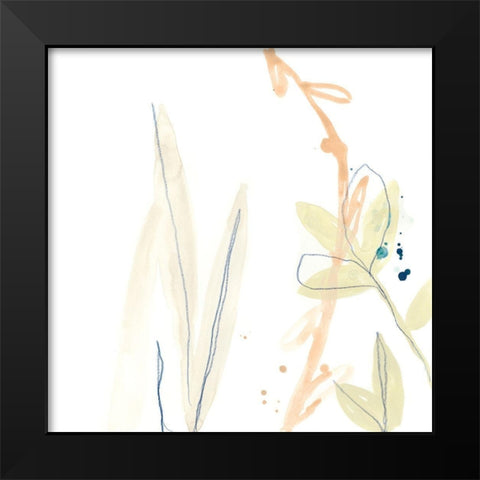 Botany Gesture I Black Modern Wood Framed Art Print by Vess, June Erica