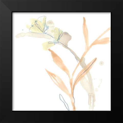 Botany Gesture III Black Modern Wood Framed Art Print by Vess, June Erica