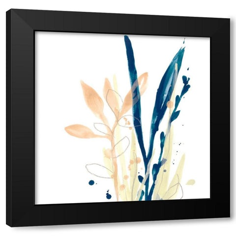 Botany Gesture IX Black Modern Wood Framed Art Print by Vess, June Erica