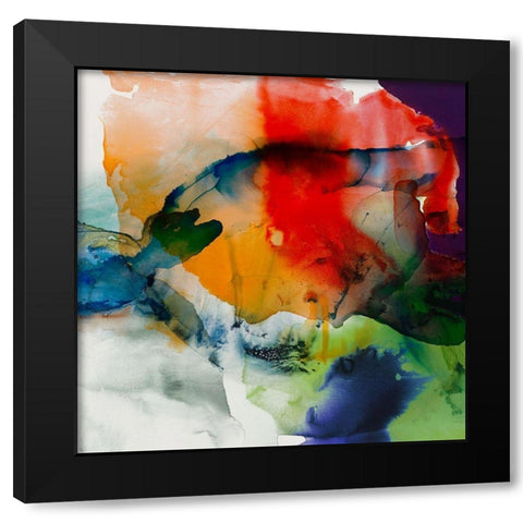 Vibrant Terrain I Black Modern Wood Framed Art Print by Jasper, Sisa