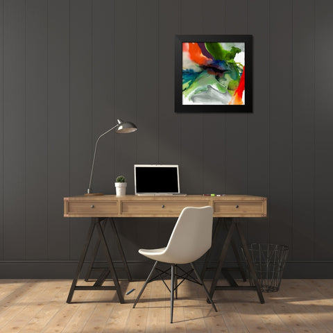 Vibrant Terrain II Black Modern Wood Framed Art Print by Jasper, Sisa