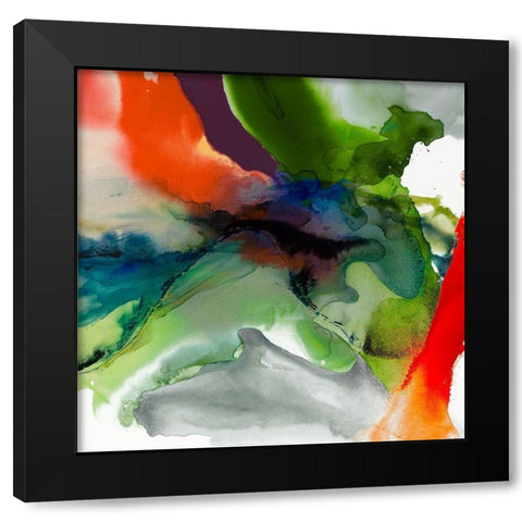 Vibrant Terrain II Black Modern Wood Framed Art Print by Jasper, Sisa