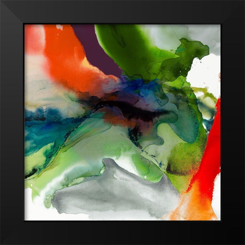 Vibrant Terrain II Black Modern Wood Framed Art Print by Jasper, Sisa