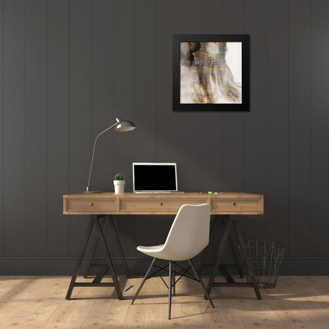 Surface I Black Modern Wood Framed Art Print by Jasper, Sisa