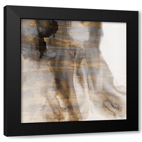 Surface I Black Modern Wood Framed Art Print by Jasper, Sisa