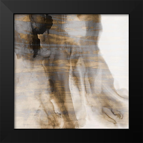 Surface I Black Modern Wood Framed Art Print by Jasper, Sisa