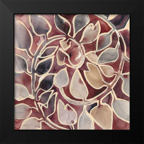 Currant Vine II Black Modern Wood Framed Art Print by Zarris, Chariklia