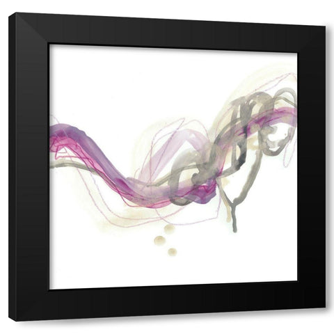 Wave Equation III Black Modern Wood Framed Art Print by Vess, June Erica
