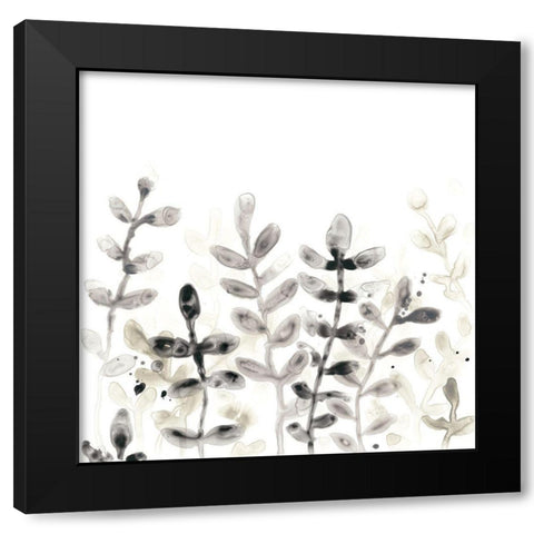 Liquid Stems I Black Modern Wood Framed Art Print by Vess, June Erica