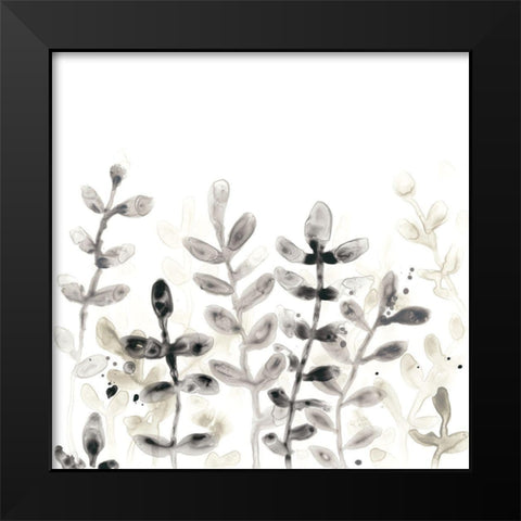 Liquid Stems I Black Modern Wood Framed Art Print by Vess, June Erica