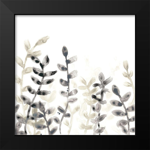 Liquid Stems IV Black Modern Wood Framed Art Print by Vess, June Erica